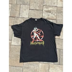 Playboi Carti Whole Lotta Red Anime T Shirt WLR Pentacle Pentagram Black Large